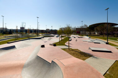 Le flow park et le street park du skatepark de Valence 26 photographié par Gauthier Chovin